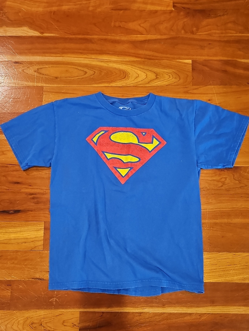 DC Comics Blue Tee with Red & Yellow Superman Shield